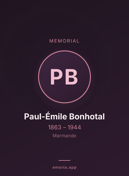 Memorial portrait of Paul-Émile Bonhotal
