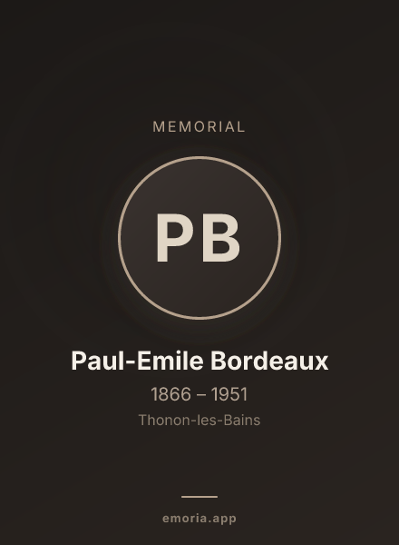 Memorial portrait of Paul-Emile Bordeaux