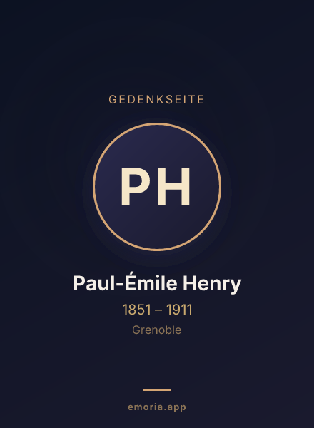 Gedenkportrait von Paul-Émile Henry