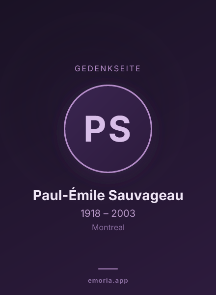 Gedenkportrait von Paul-Émile Sauvageau