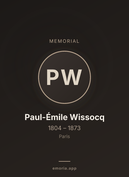 Memorial portrait of Paul-Émile Wissocq