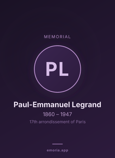 Memorial portrait of Paul-Emmanuel Legrand