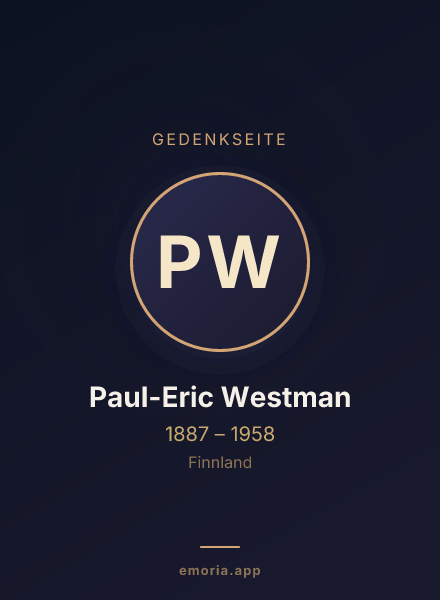 Gedenkportrait von Paul-Eric Westman