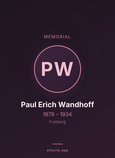 Memorial portrait of Paul Erich Wandhoff