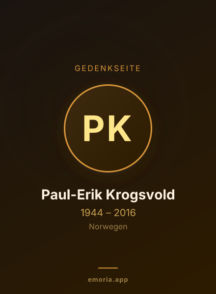 Gedenkportrait von Paul-Erik Krogsvold