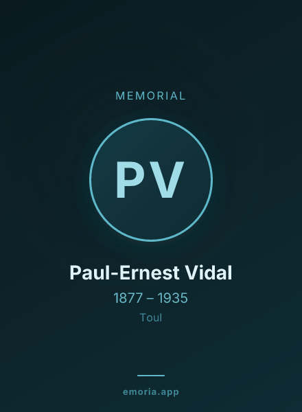 Memorial portrait of Paul-Ernest Vidal