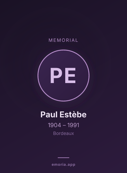 Memorial portrait of Paul Estèbe