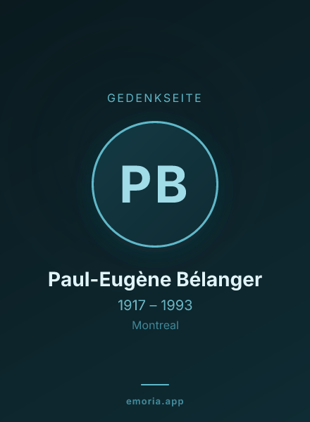 Gedenkportrait von Paul-Eugène Bélanger