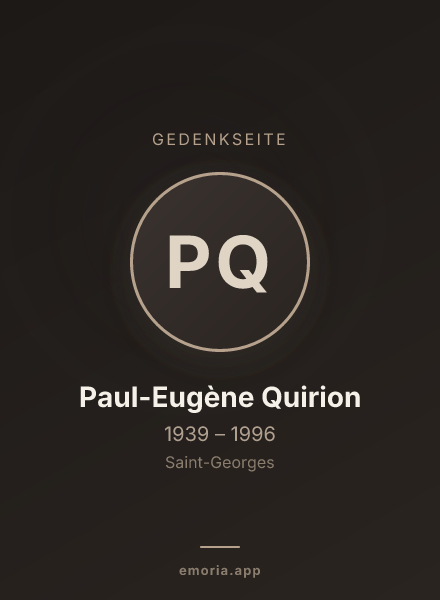 Gedenkportrait von Paul-Eugène Quirion