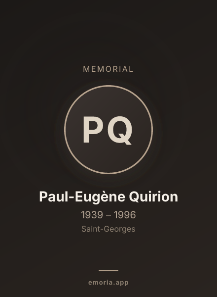 Memorial portrait of Paul-Eugène Quirion