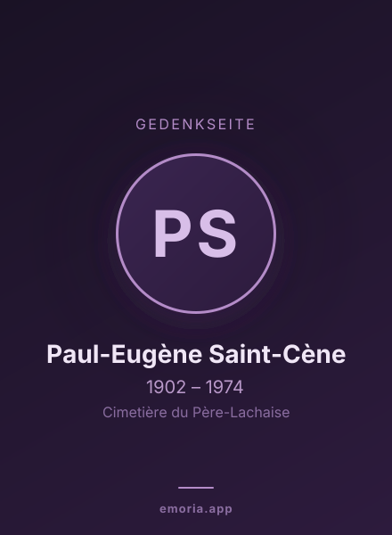 Gedenkportrait von Paul-Eugène Saint-Cène