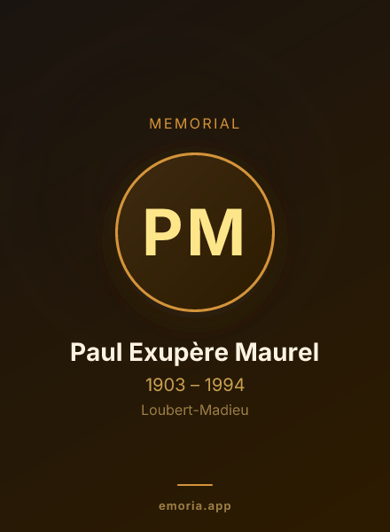 Memorial portrait of Paul Exupère Maurel