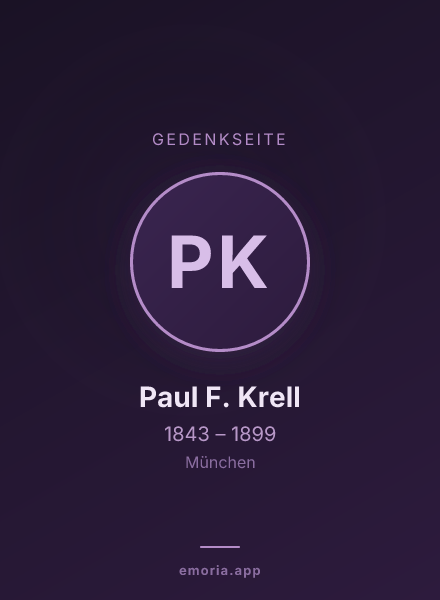 Gedenkportrait von Paul F. Krell