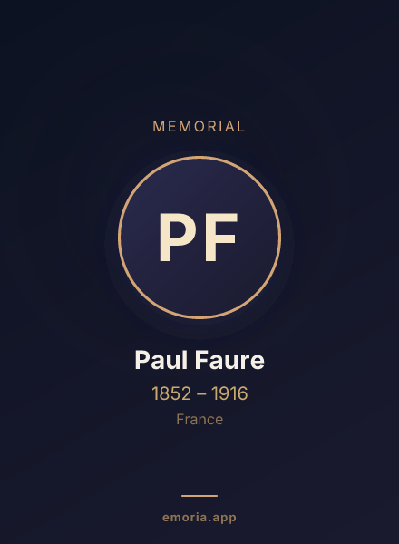 Memorial portrait of Paul Faure