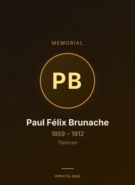Memorial portrait of Paul Félix Brunache
