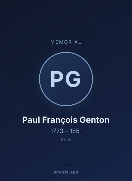 Memorial portrait of Paul François Genton