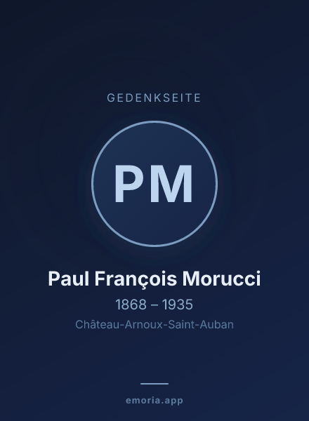 Gedenkportrait von Paul François Morucci