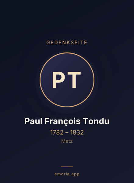 Gedenkportrait von Paul François Tondu