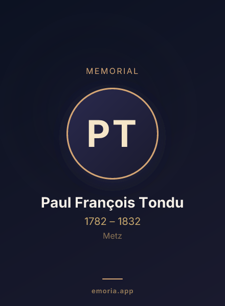 Memorial portrait of Paul François Tondu
