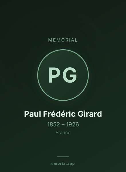 Memorial portrait of Paul Frédéric Girard