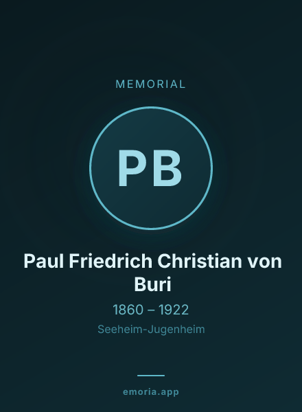 Memorial portrait of Paul Friedrich Christian von Buri