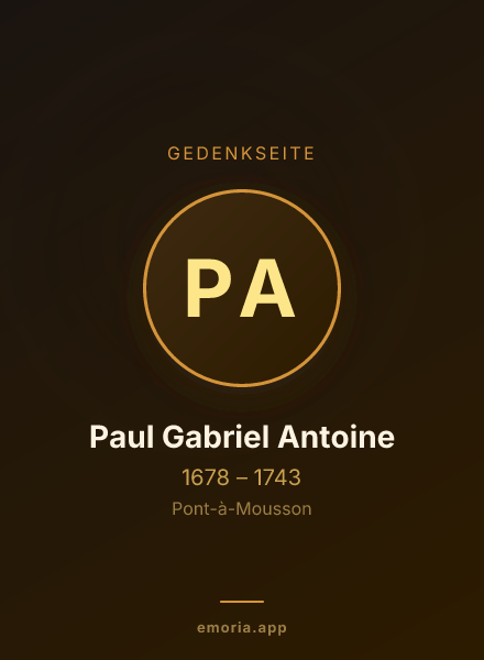 Gedenkportrait von Paul Gabriel Antoine