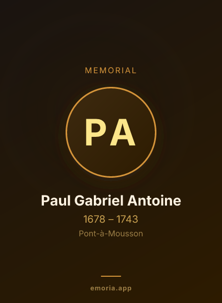 Memorial portrait of Paul Gabriel Antoine