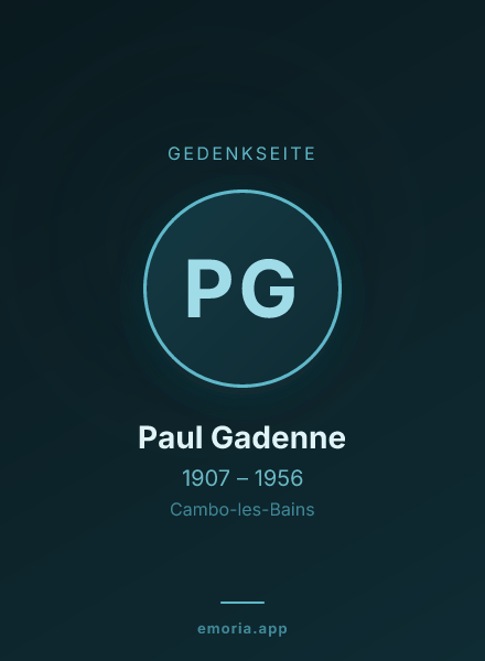 Gedenkportrait von Paul Gadenne