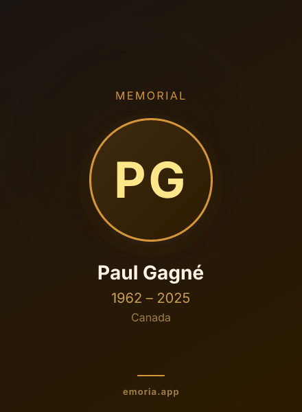 Memorial portrait of Paul Gagné