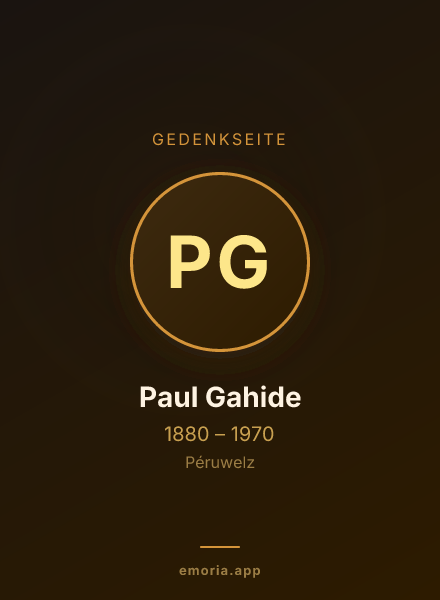 Gedenkportrait von Paul Gahide
