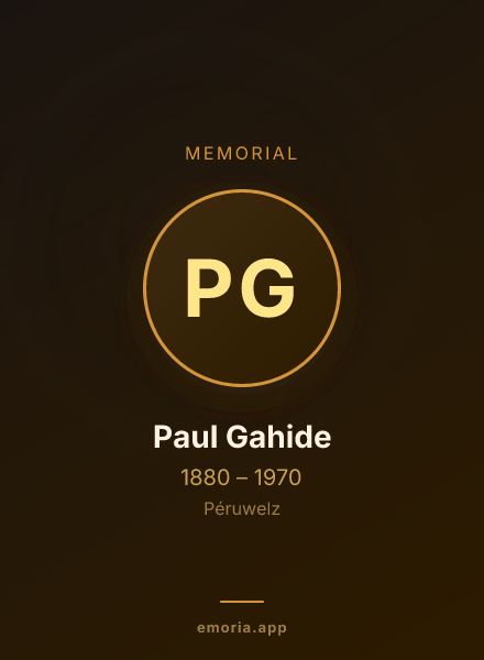 Memorial portrait of Paul Gahide