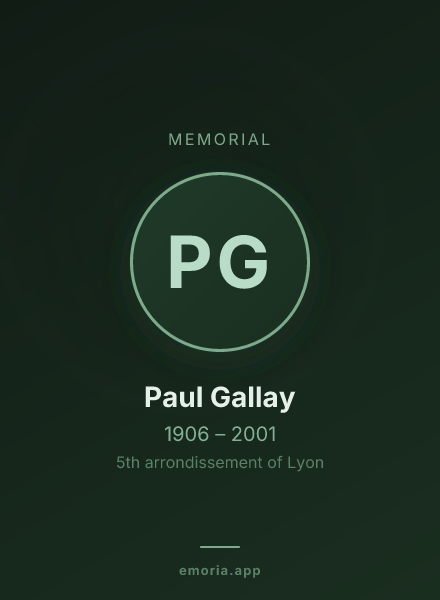 Memorial portrait of Paul Gallay
