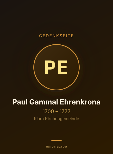 Gedenkportrait von Paul Gammal Ehrenkrona