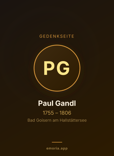 Gedenkportrait von Paul Gandl