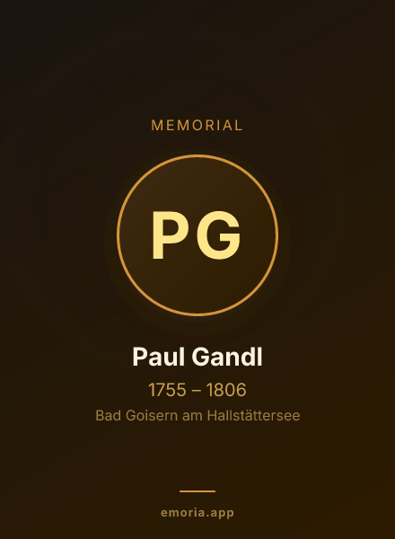 Memorial portrait of Paul Gandl