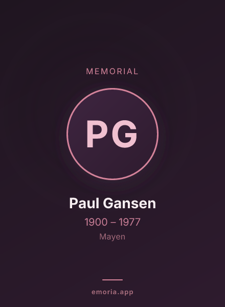 Memorial portrait of Paul Gansen