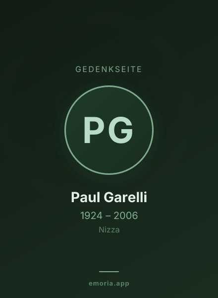 Gedenkportrait von Paul Garelli