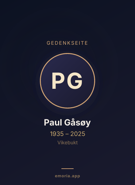 Gedenkportrait von Paul Gåsøy