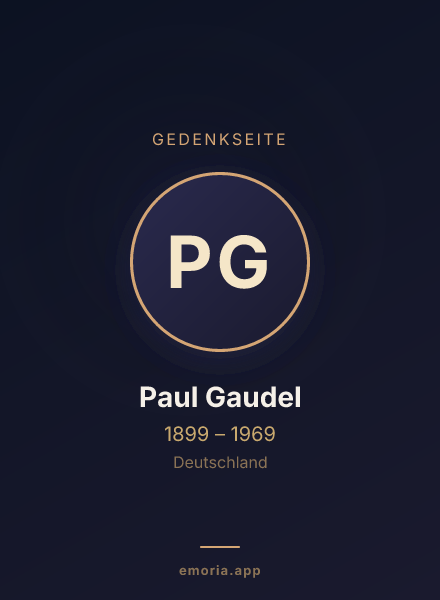 Gedenkportrait von Paul Gaudel