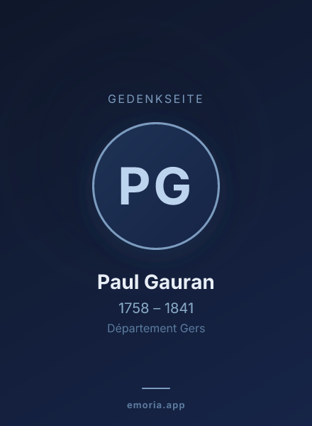 Gedenkportrait von Paul Gauran
