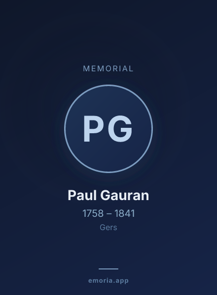 Memorial portrait of Paul Gauran
