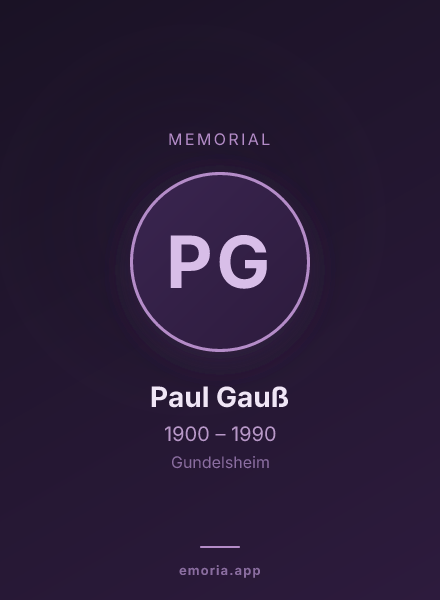 Memorial portrait of Paul Gauß