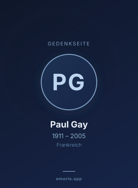 Gedenkportrait von Paul Gay