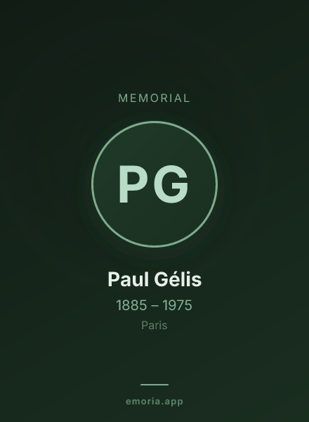 Memorial portrait of Paul Gélis