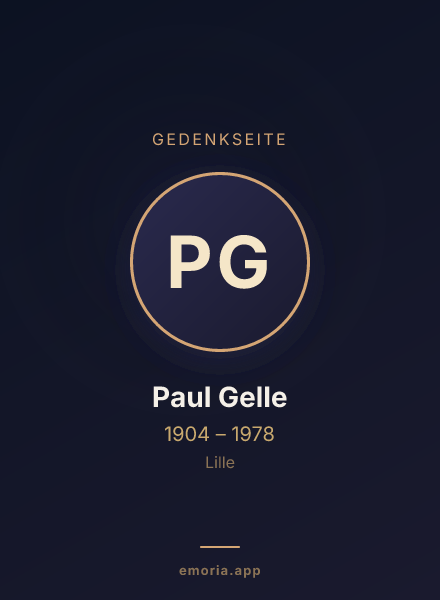 Gedenkportrait von Paul Gelle