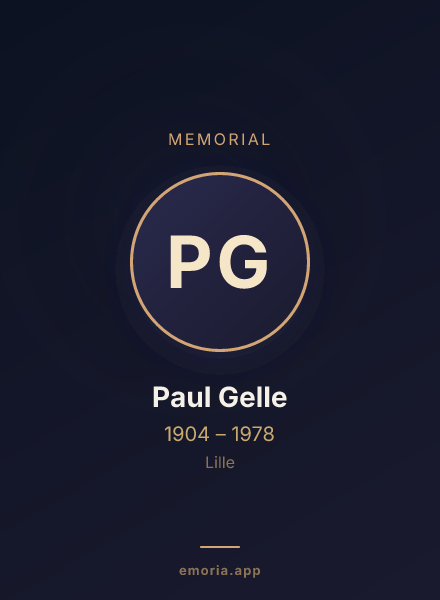 Memorial portrait of Paul Gelle