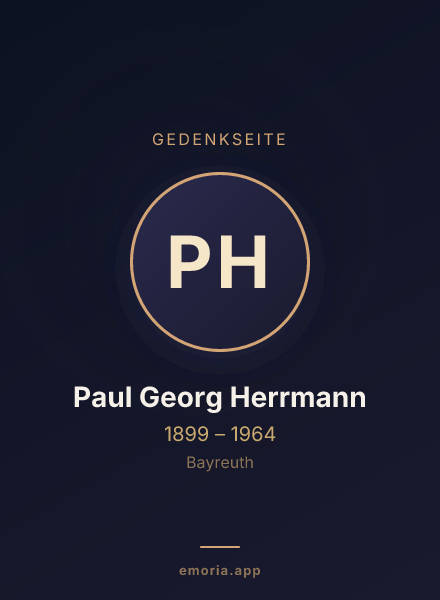 Gedenkportrait von Paul Georg Herrmann