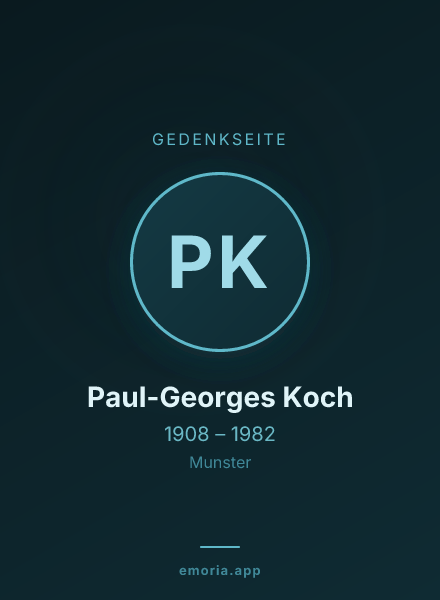 Gedenkportrait von Paul-Georges Koch
