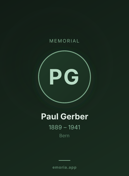 Memorial portrait of Paul Gerber