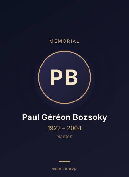 Memorial portrait of Paul Géréon Bozsoky